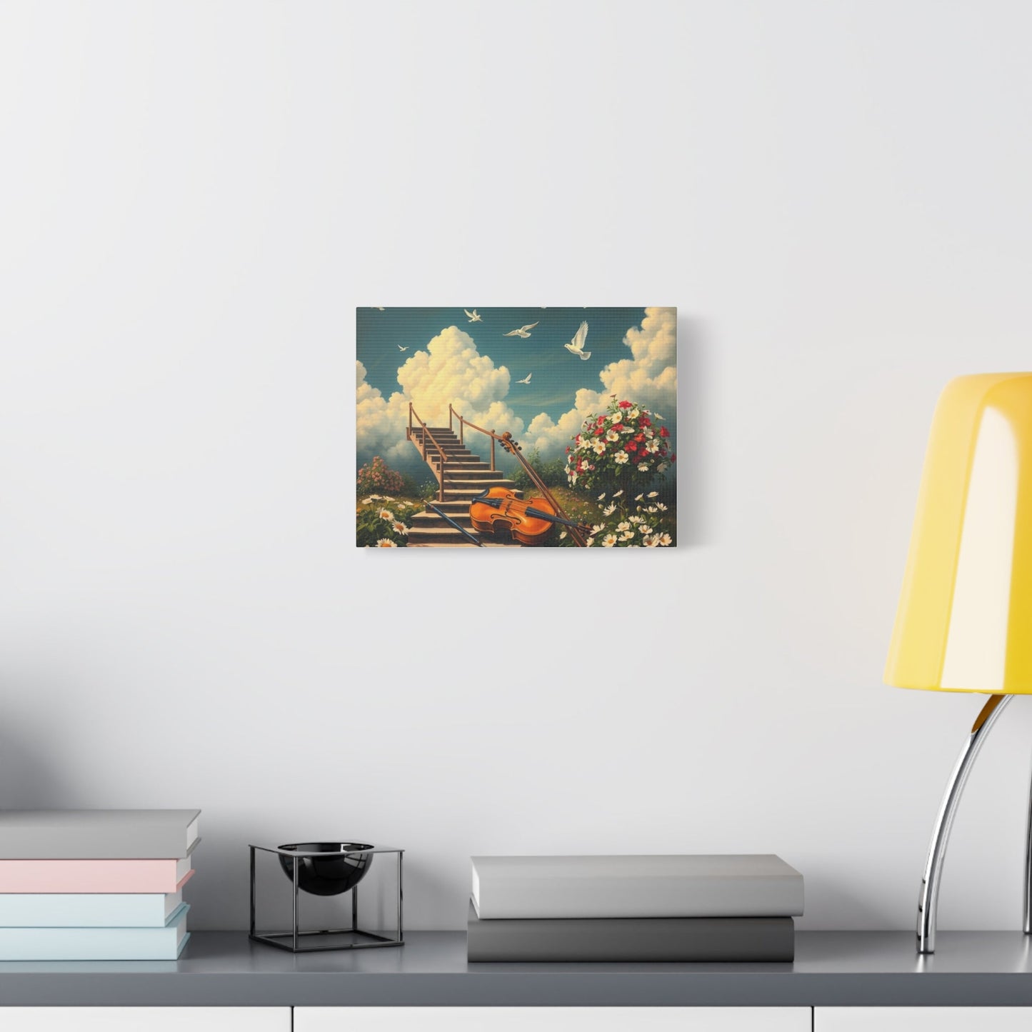 Stretched Canvas Art Print, Musical Scene, Home Decor, Gift for Music Lovers, Wall Art, Unique Artwork