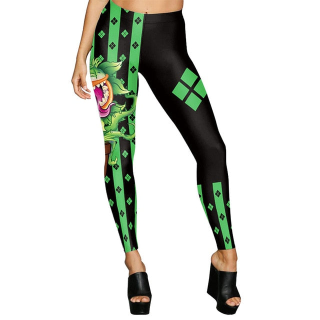 Leggings Party Clown Printed Leggings Pants 3D Digital Fitness
