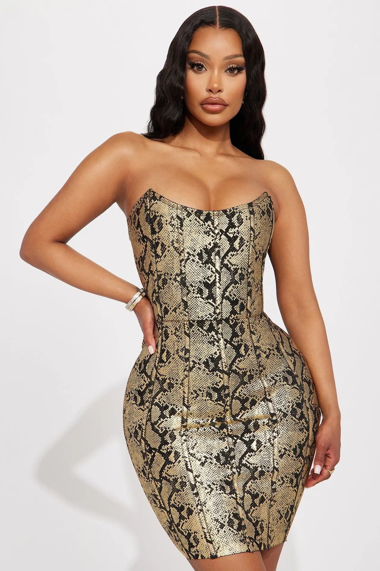 Gold and Silver snake pattern dress