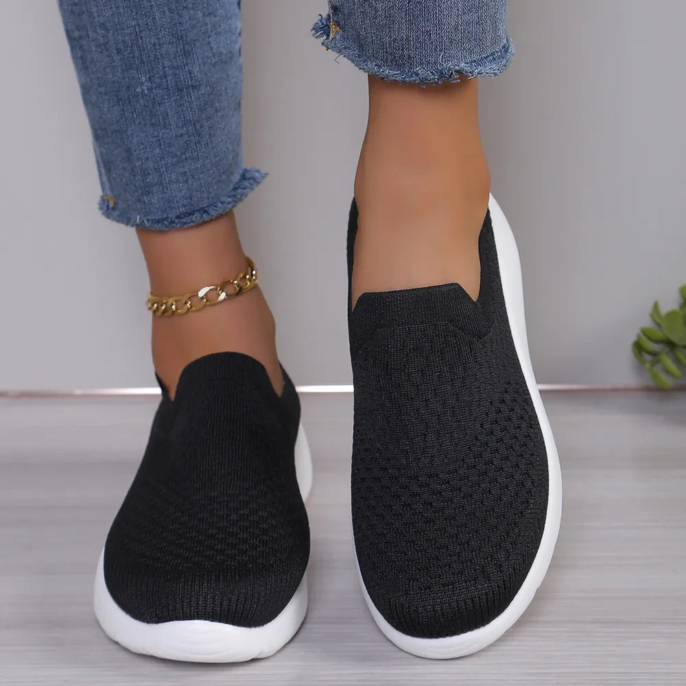 Breathable Round Toe Mesh Slip-On