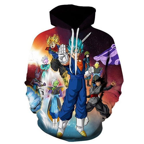 3D Printed Cartoon Hoodies Z pocket hooded sweatshirt with sleeves