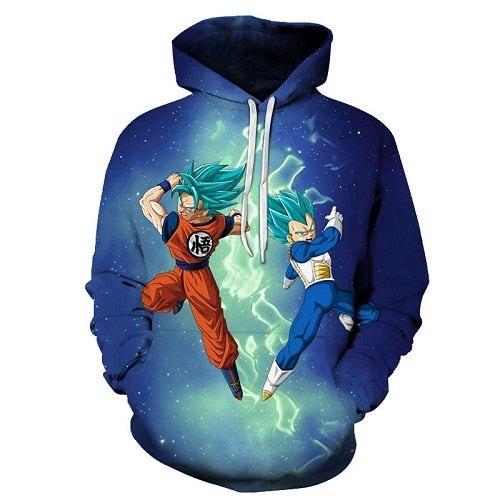 3D Printed Cartoon Hoodies Z pocket hooded sweatshirt with sleeves