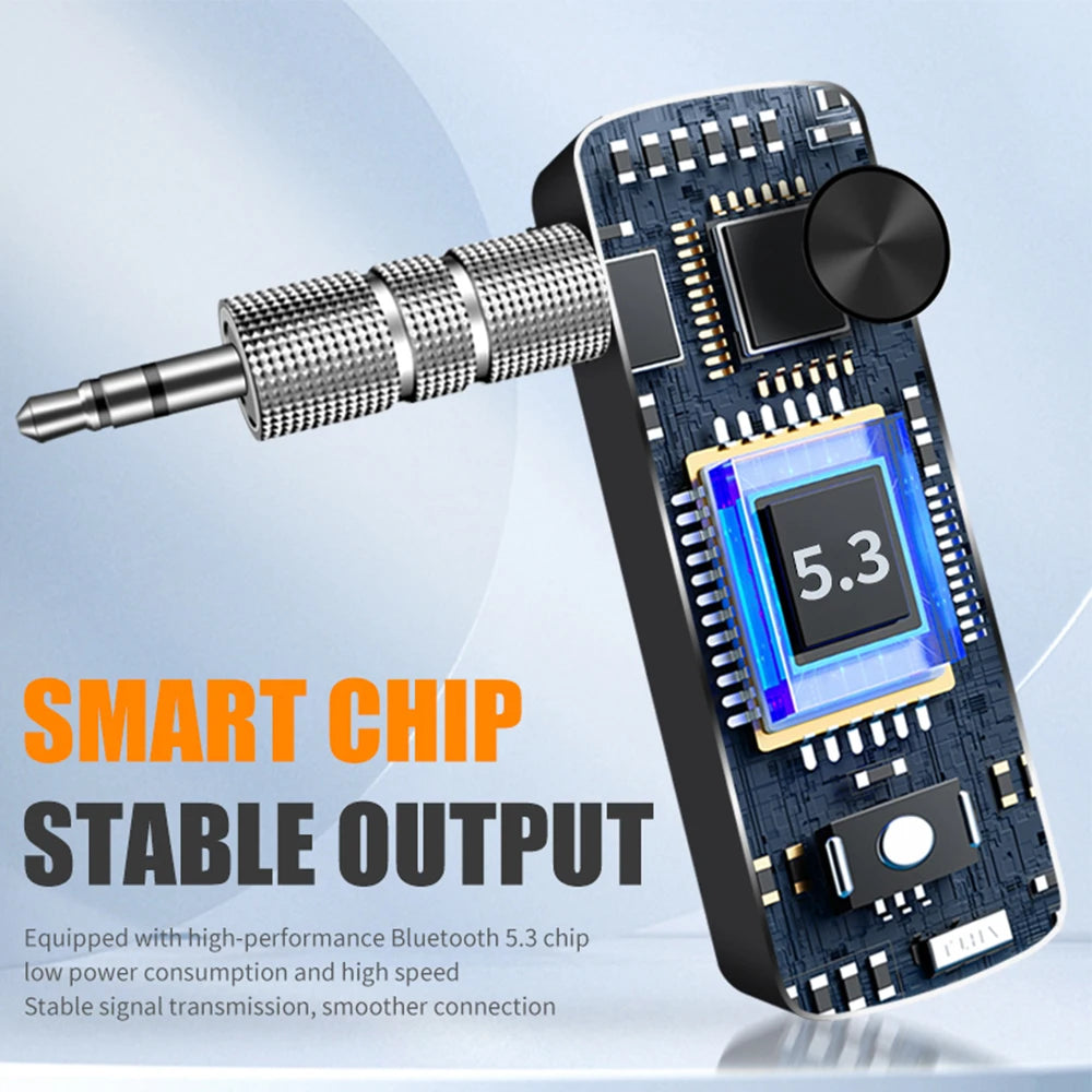 Bluetooth 5.3 Adapter Car Bluetooth Receiver Transmitter 2-in-1 Wireless Audio