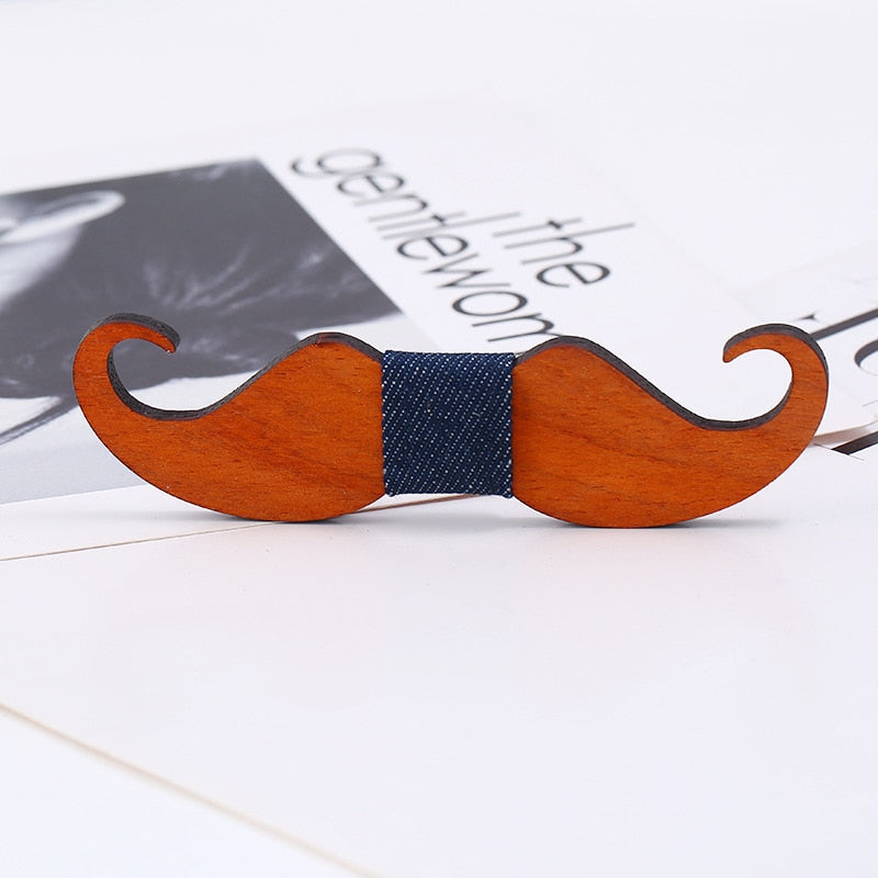 Chicago Style Wood Elegant Gentleman Bow Ties