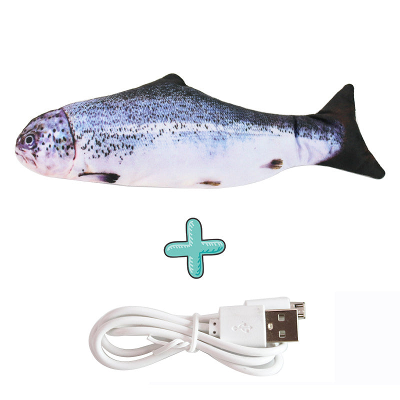 USB Charger Toy Fish Moving Electric Floppy Fish Realistic Pet Chew Bite cat dog toy