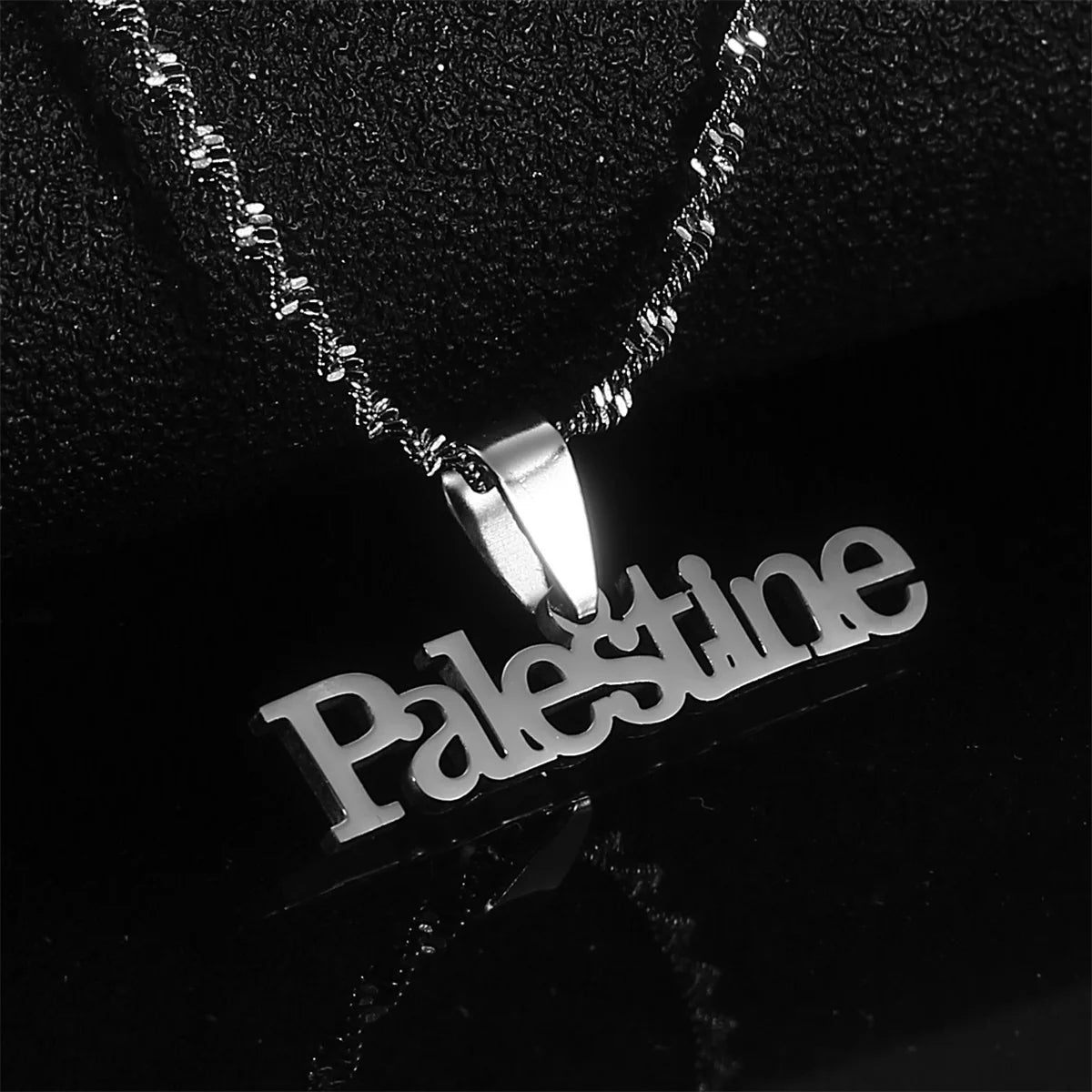 Palestine Vintage Stainless Steel Pendant Chain Necklace Men's and Women's Fashion Stainless Steel
