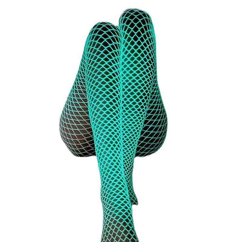 Glow In The Dark Hollow Mesh Stockings - Fishnet Stockings