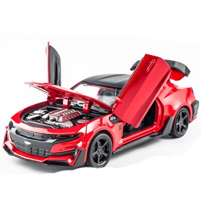 1:32 Alloy Diecast Car Model Chevrolet Camaro Pull Back Sound Lights