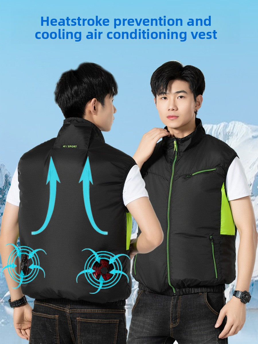 Fan-powered cooling vest