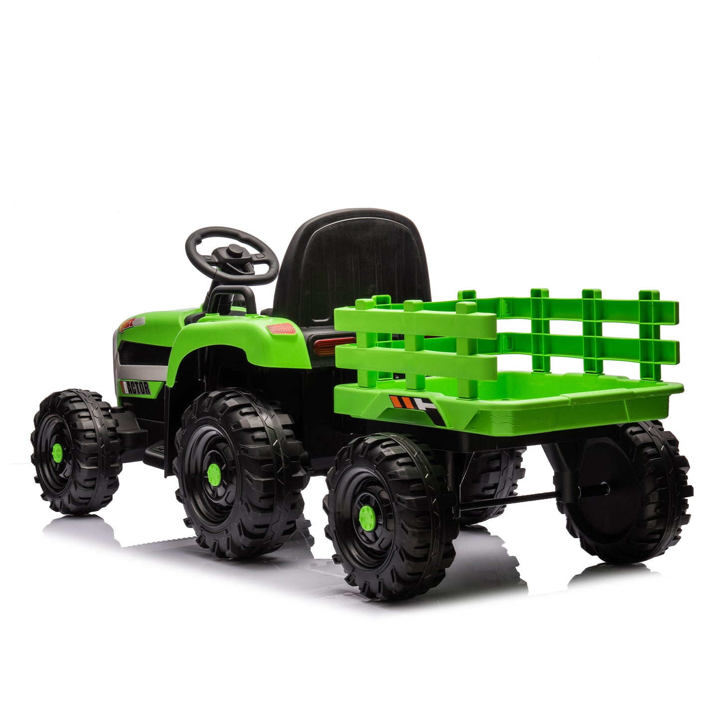 Electric Tractor powered by 24V battery, 200w * 2 motor 1.86-4.97MPH/remote control three speed adjustable