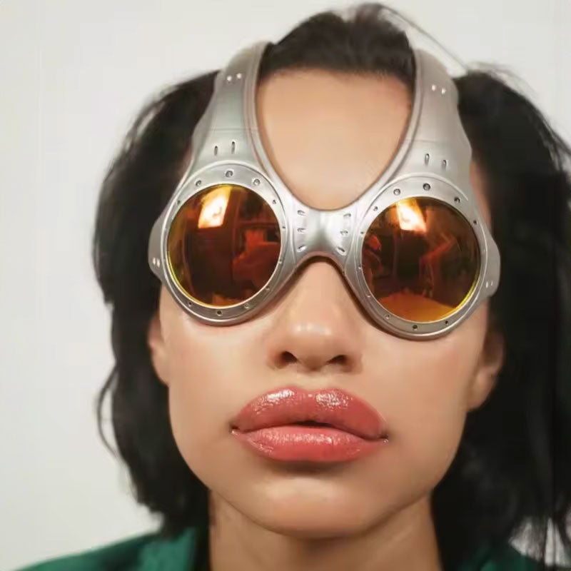 Over - The - Top Sunglasses Retro - Style Metal - Framed Glasses