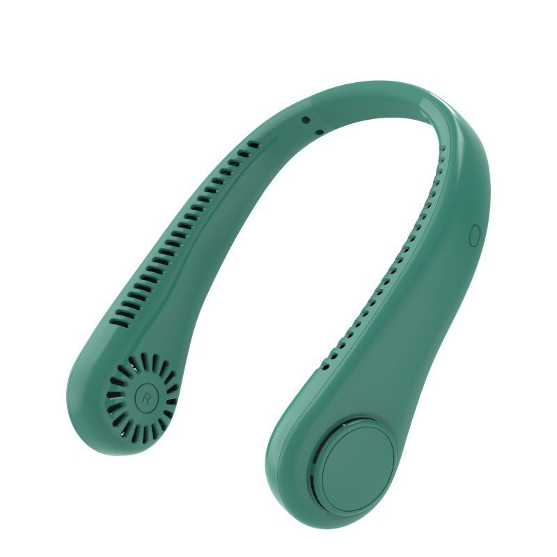 USB Rechargeable Hanging Neck Fan 3-Speed Quiet Bladeless Portable Fan for Outdoor