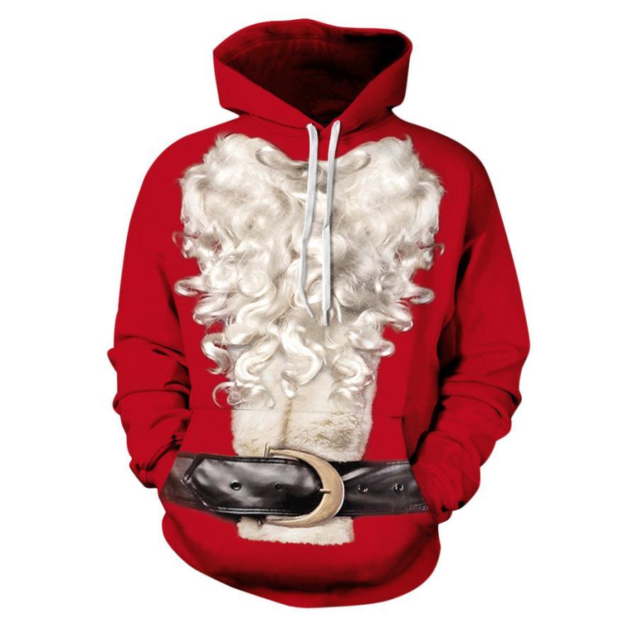 3D Santa printed Hoodie