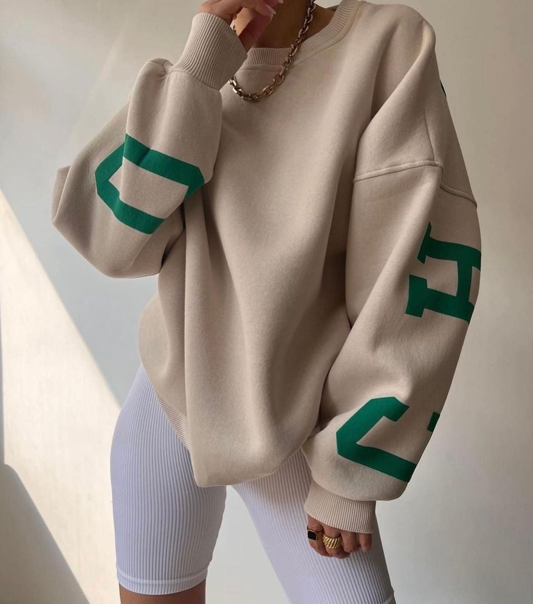 3D C H I C A G O Printed Fashion Fleece Long Sleeve Loose Hoodie
