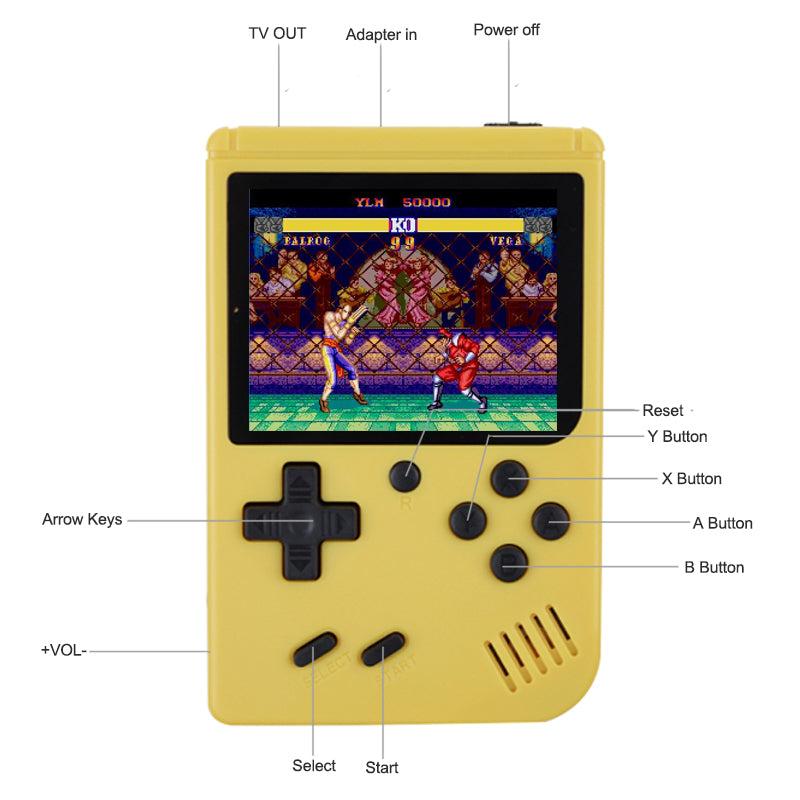 Retro Mini Portable Handheld Game Console Players 3.0 Inch 168 Built In Classic-FC Games Handheld Game player