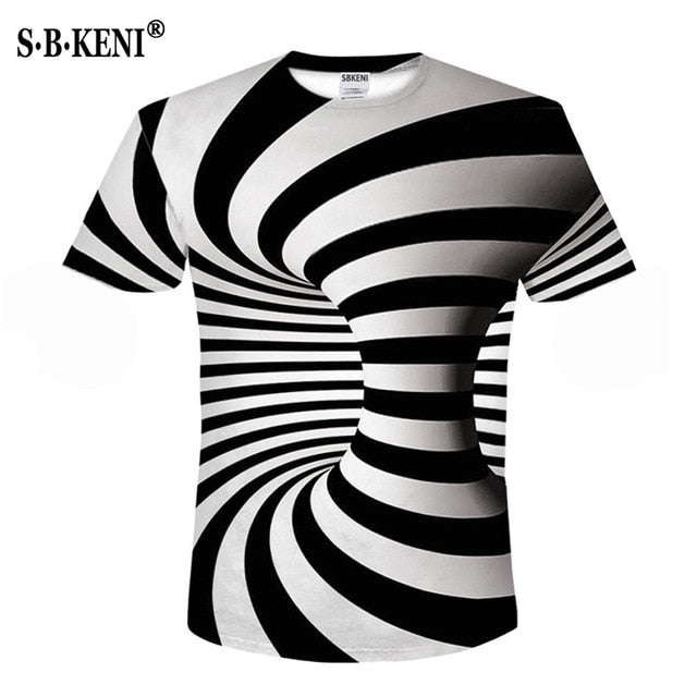 3D printed Short sleeved Vertigo Hypnotic T shirt