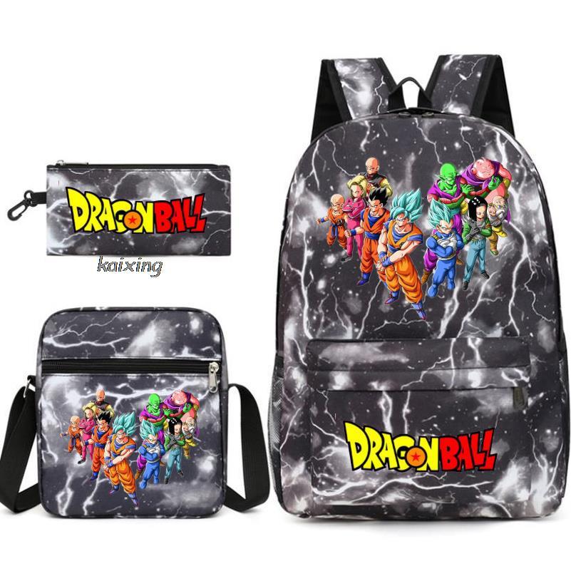 Dragon Ball Backpack Shoulder Bag Travel Bag 3-Piece Set