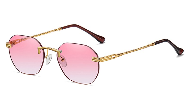 Frameless sunglasses rimless gradient lens blue fashion sun glasses uv400