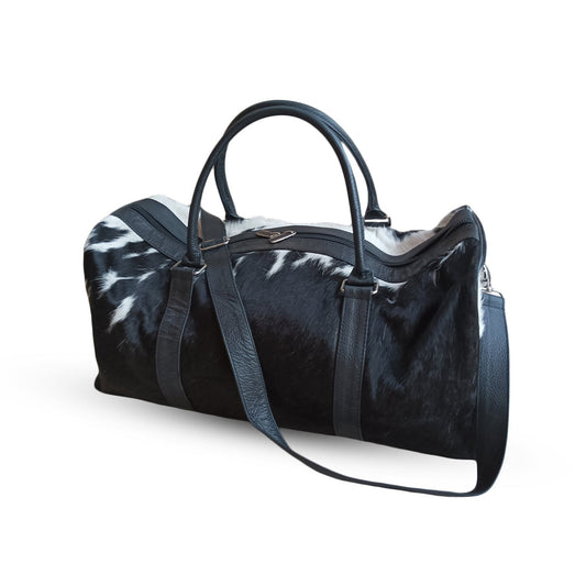 Pony Skin Bags: Cowhide Duffel Bag, Handcrafted Leather Travel,Perfect Gift for Adventurers