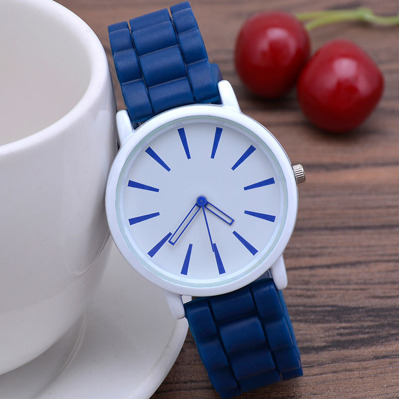 Thin Silicone Strap Ladies Quartz Watch