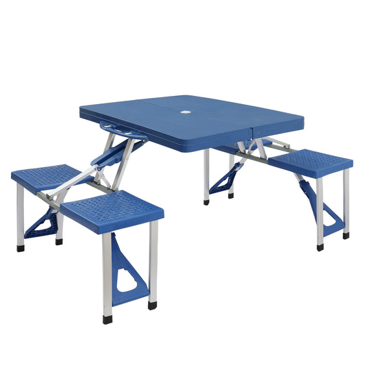 Siamese Folding Tables and Chairs-Plastic