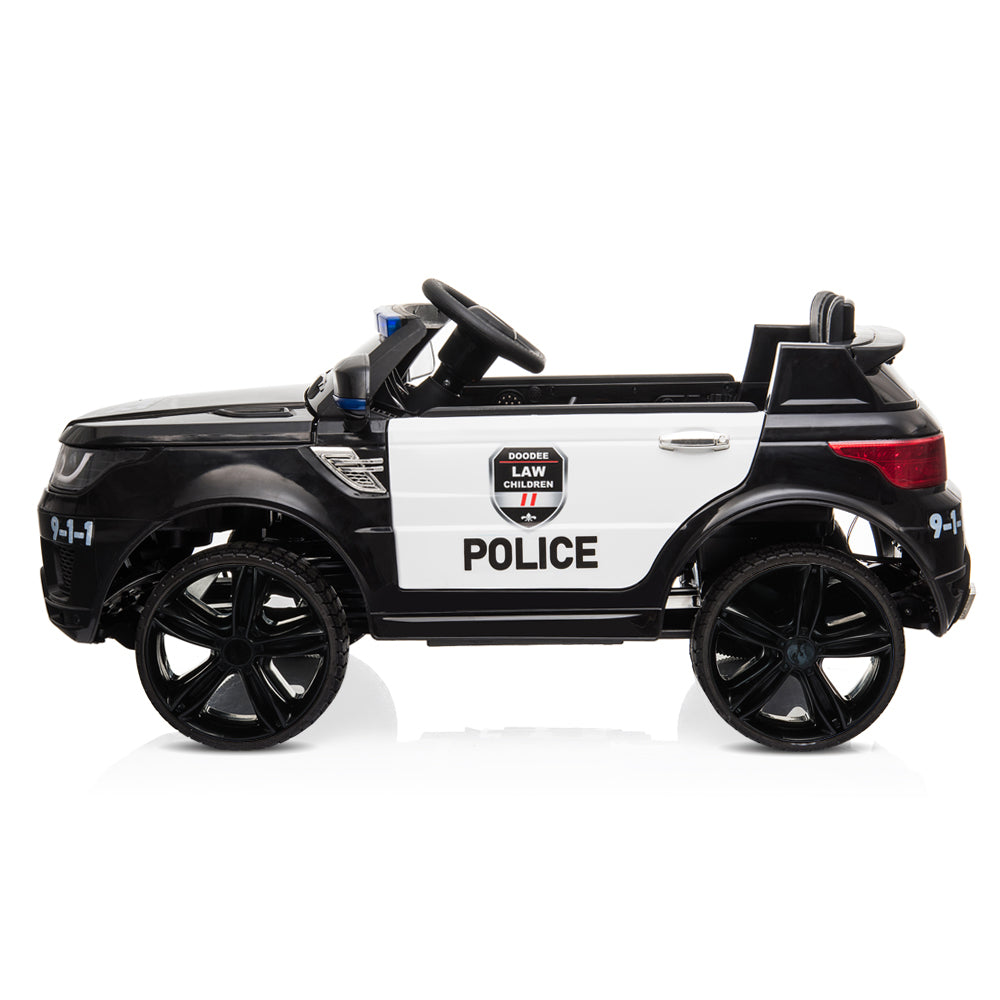 12V Kids Police Ride On Car Electric Cars 2.4G Remote Control, LED Flashing Light, Music & Horn