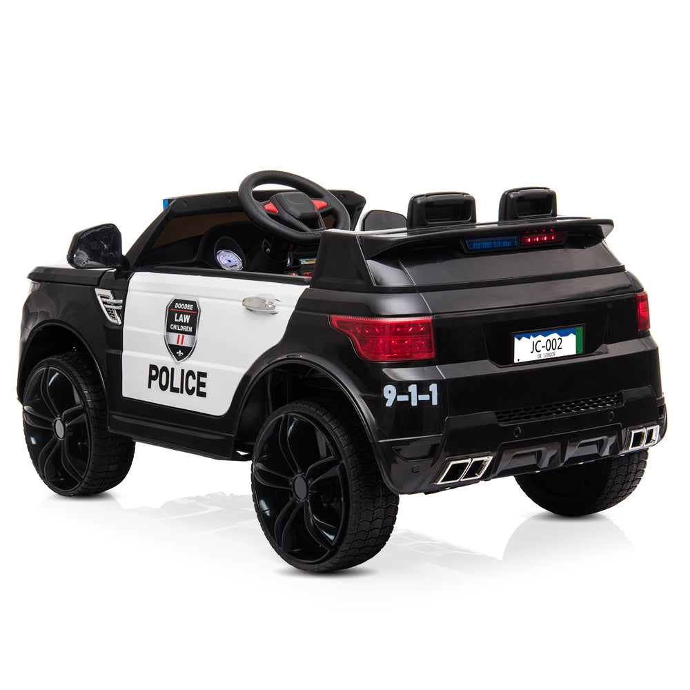 12V Kids Police Ride On Car Electric Cars 2.4G Remote Control, LED Flashing Light, Music & Horn
