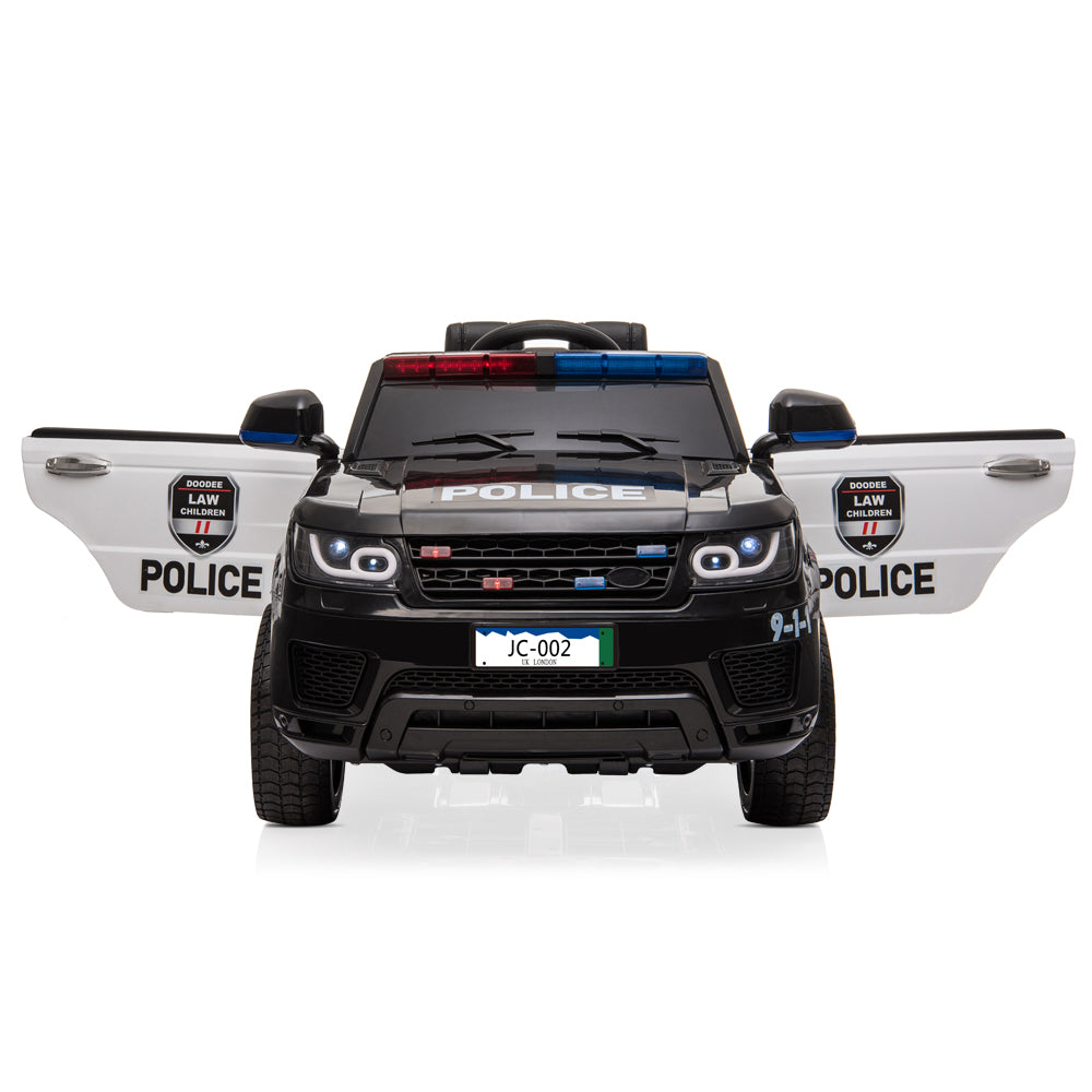 12V Kids Police Ride On Car Electric Cars 2.4G Remote Control, LED Flashing Light, Music & Horn