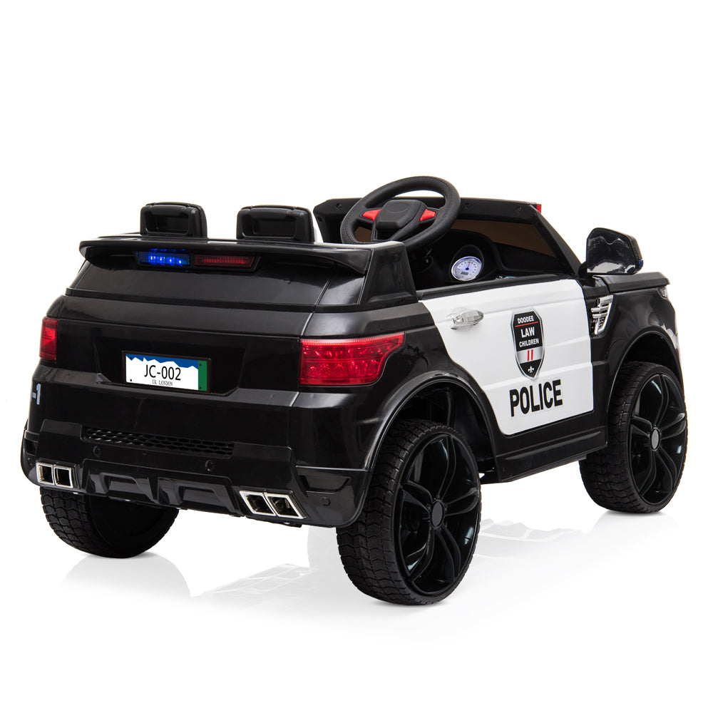 12V Kids Police Ride On Car Electric Cars 2.4G Remote Control, LED Flashing Light, Music & Horn