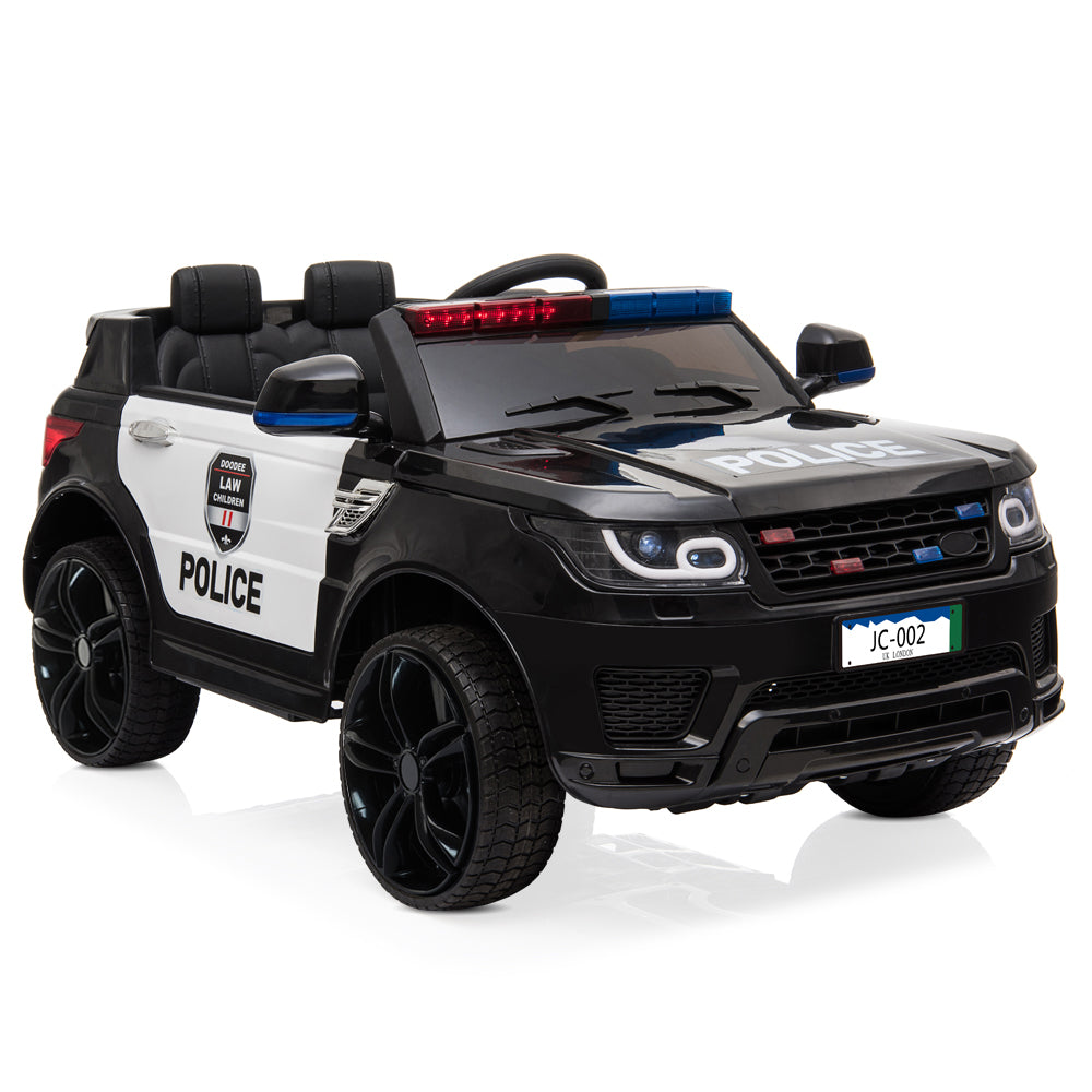 12V Kids Police Ride On Car Electric Cars 2.4G Remote Control, LED Flashing Light, Music & Horn