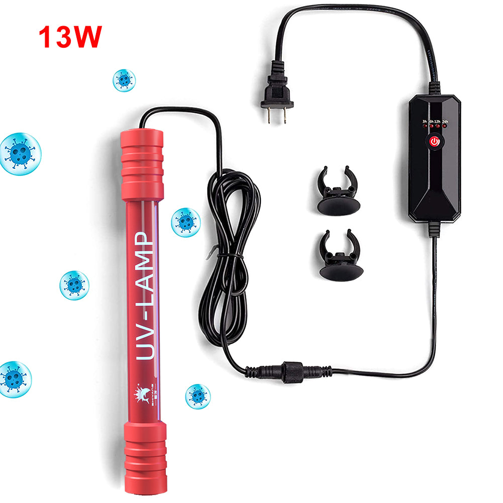 Aquarium Fish Tank Germicidal UV Light Sterilizer Pond Submersible Clean Lamp