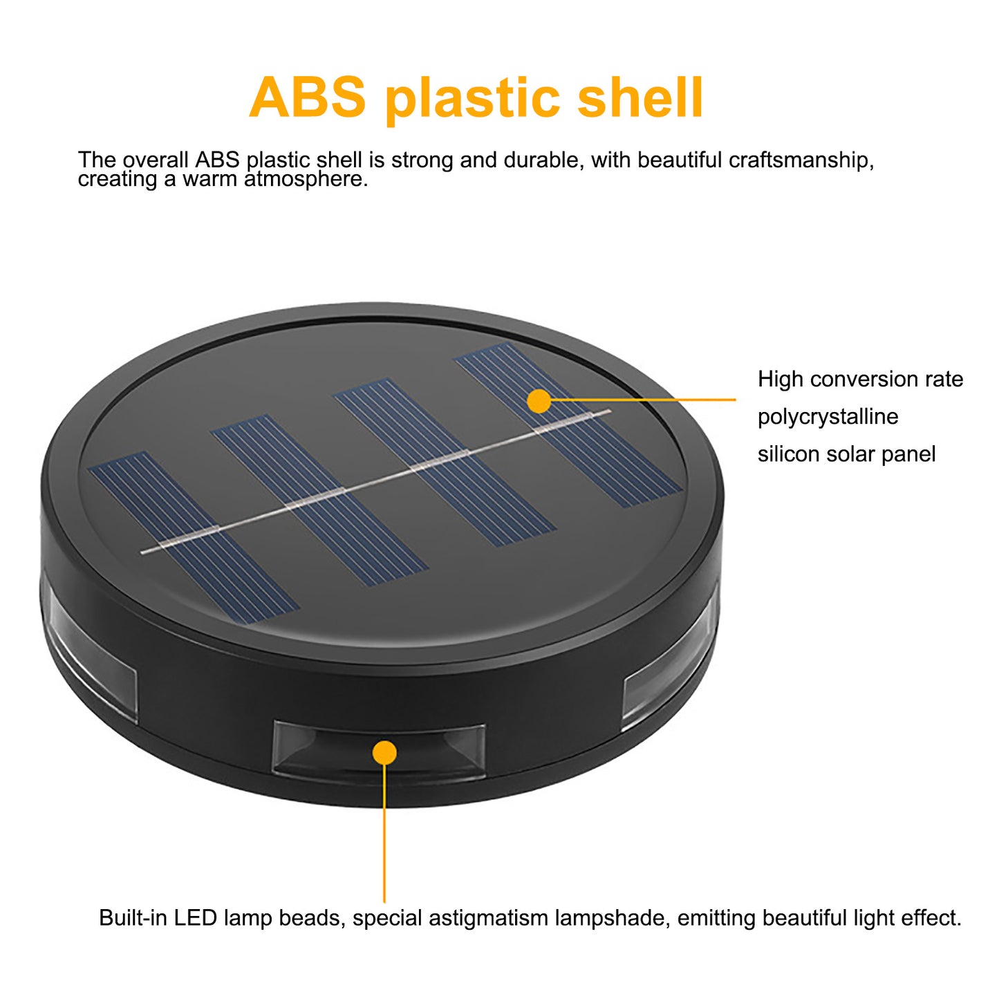 2 Solar Powered Ground Lights Floor Wall Fence Step Path Garden Lamp