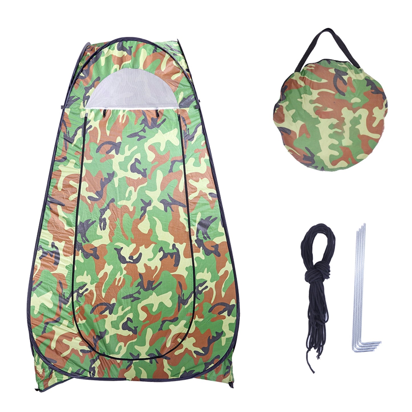 Pop Up Tent Instant Portable Shower Tent Outdoor Privacy Toilet & Changing Room (Cammo)