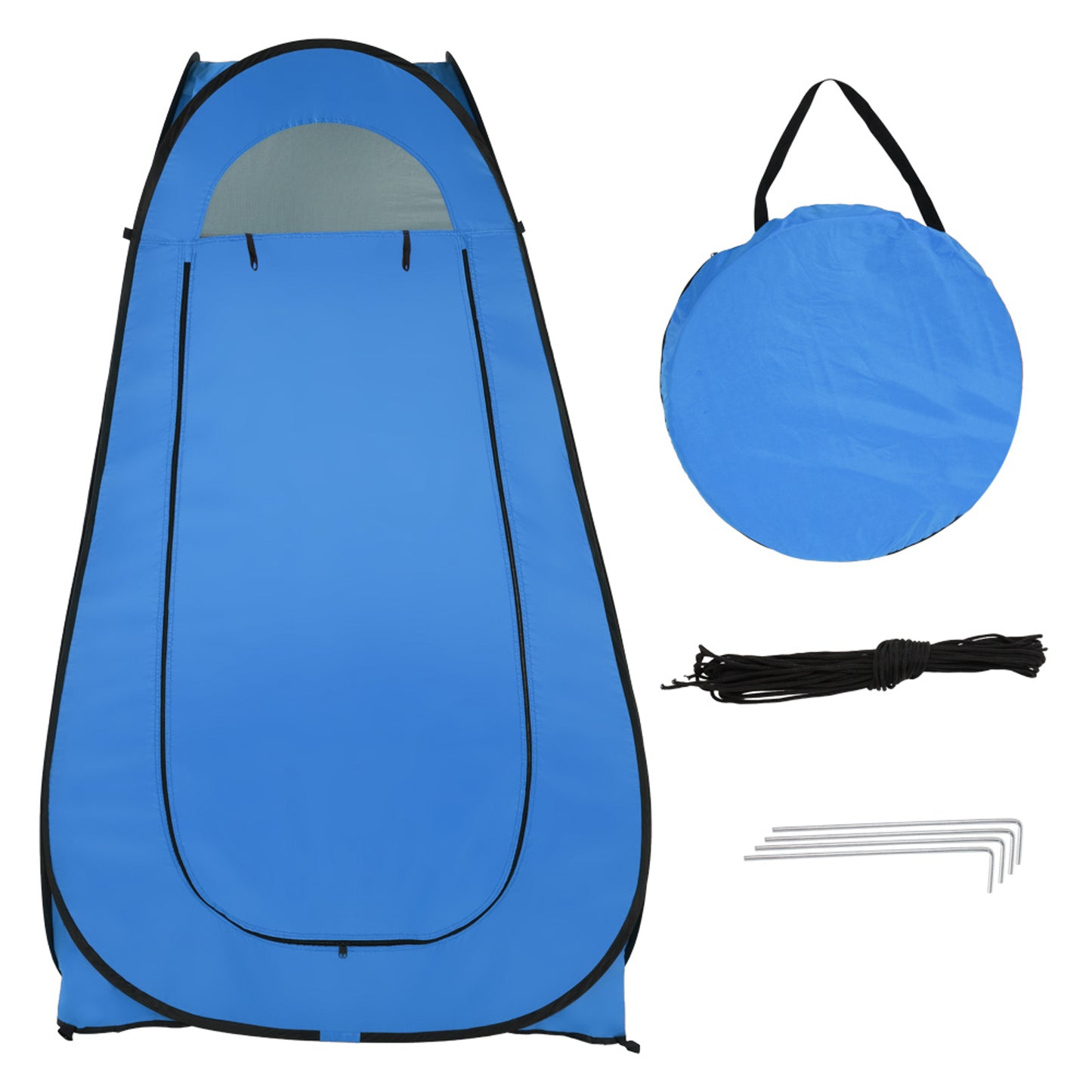 Portable Pop Up Toilet Shower Tent Changing Room Dressing Tent Camping Shelter (Blue)