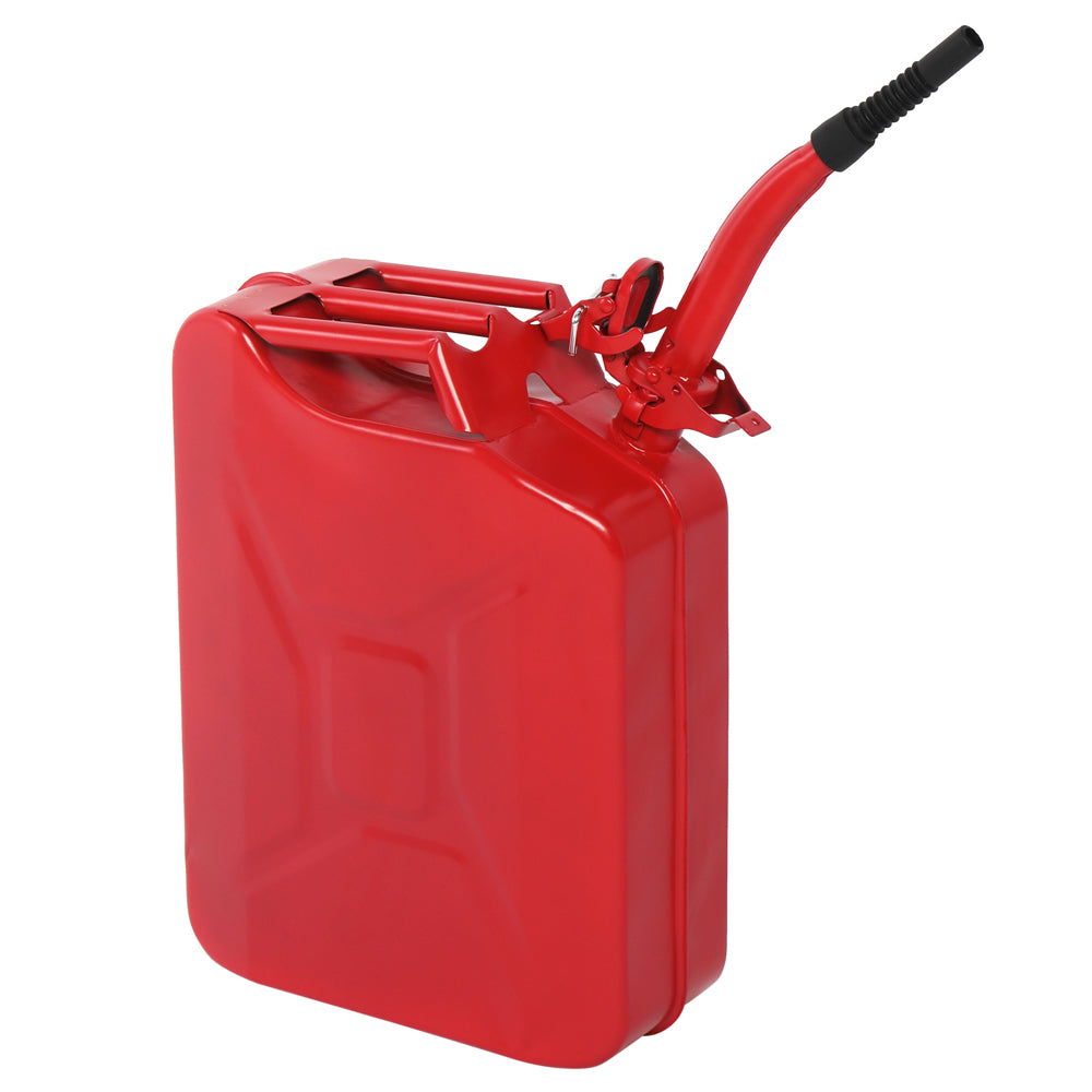 20L US Standard Cold-rolled Plate Petrol Diesel Can Gasoline Can with Oil Pipe Red