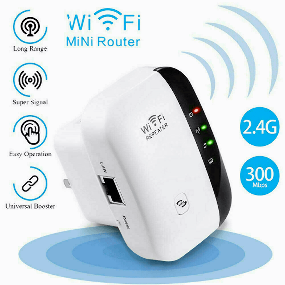 WiFi Range Extender Internet Booster Wireless Signal Repeater