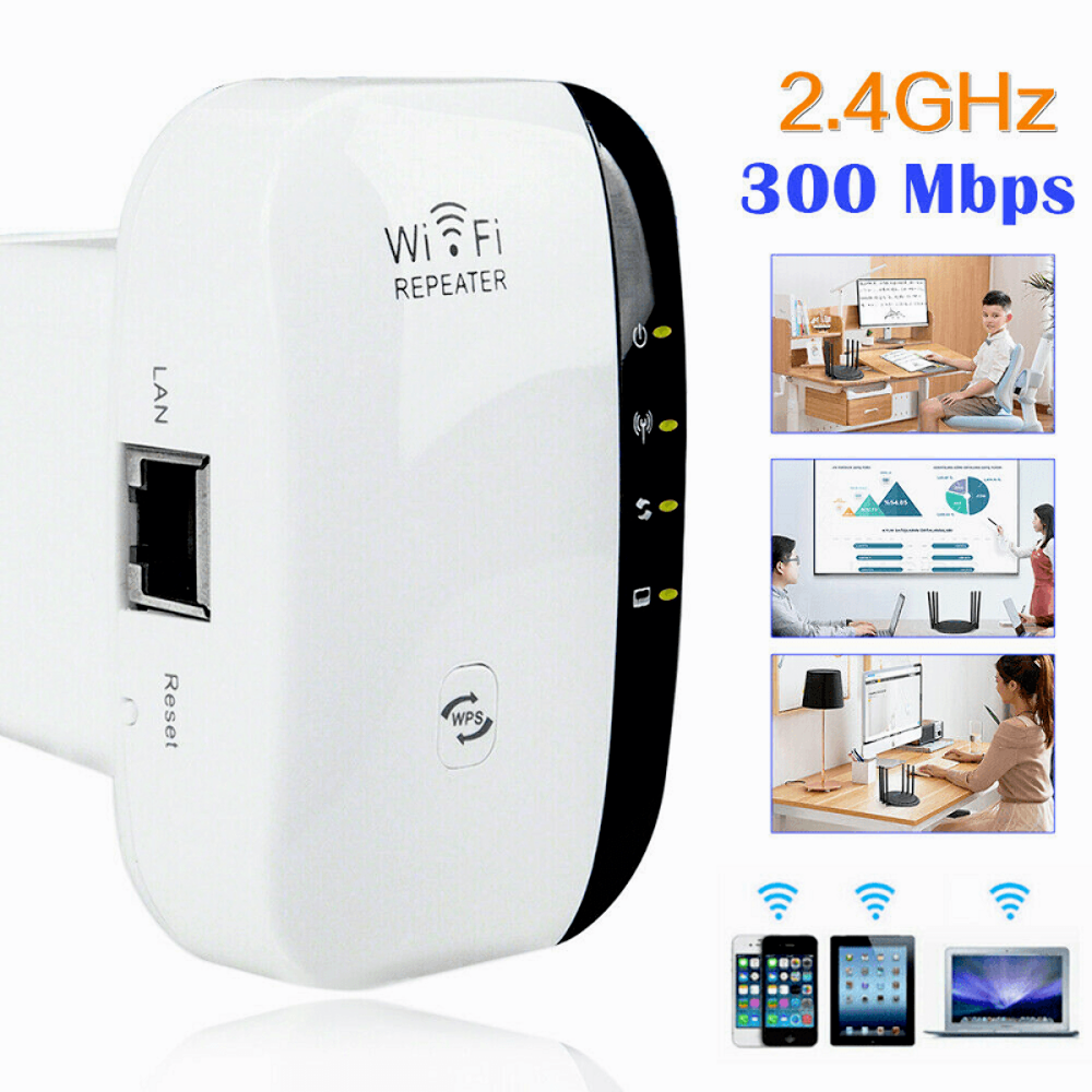 WiFi Range Extender Internet Booster Wireless Signal Repeater
