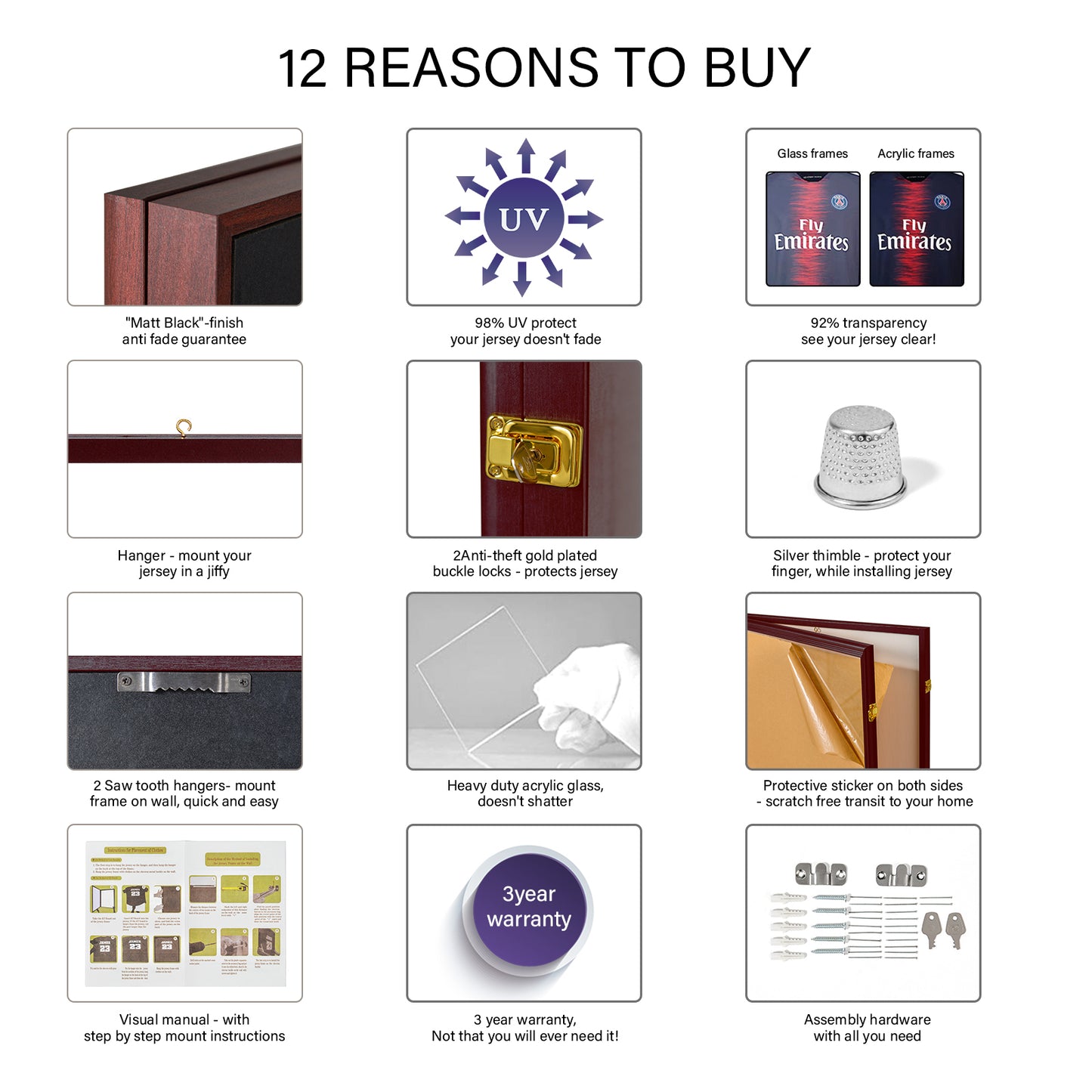 Shirt Display Frame Brown