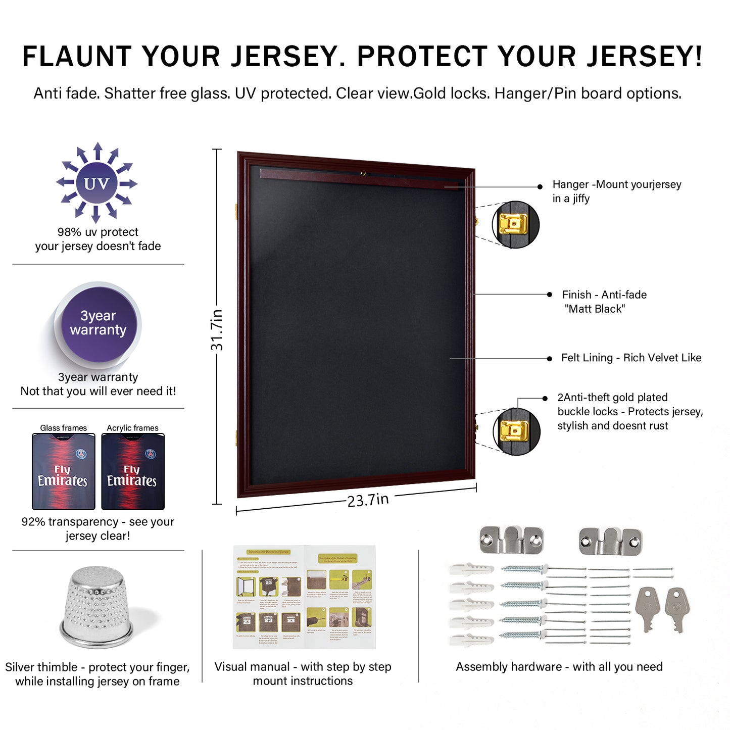Shirt Display Frame Brown