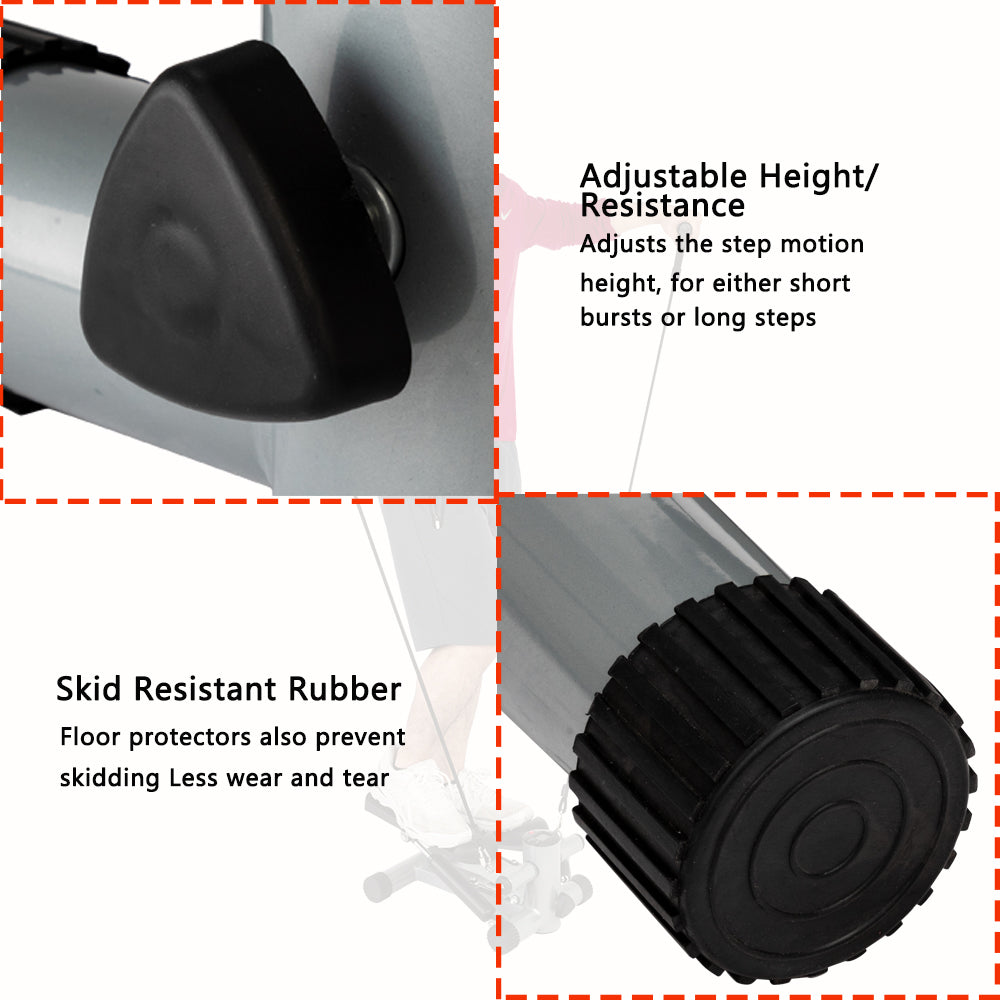 Aerobic Fitness Step Air Stair Climber Stepper Exercise Machine New Equipment Silver