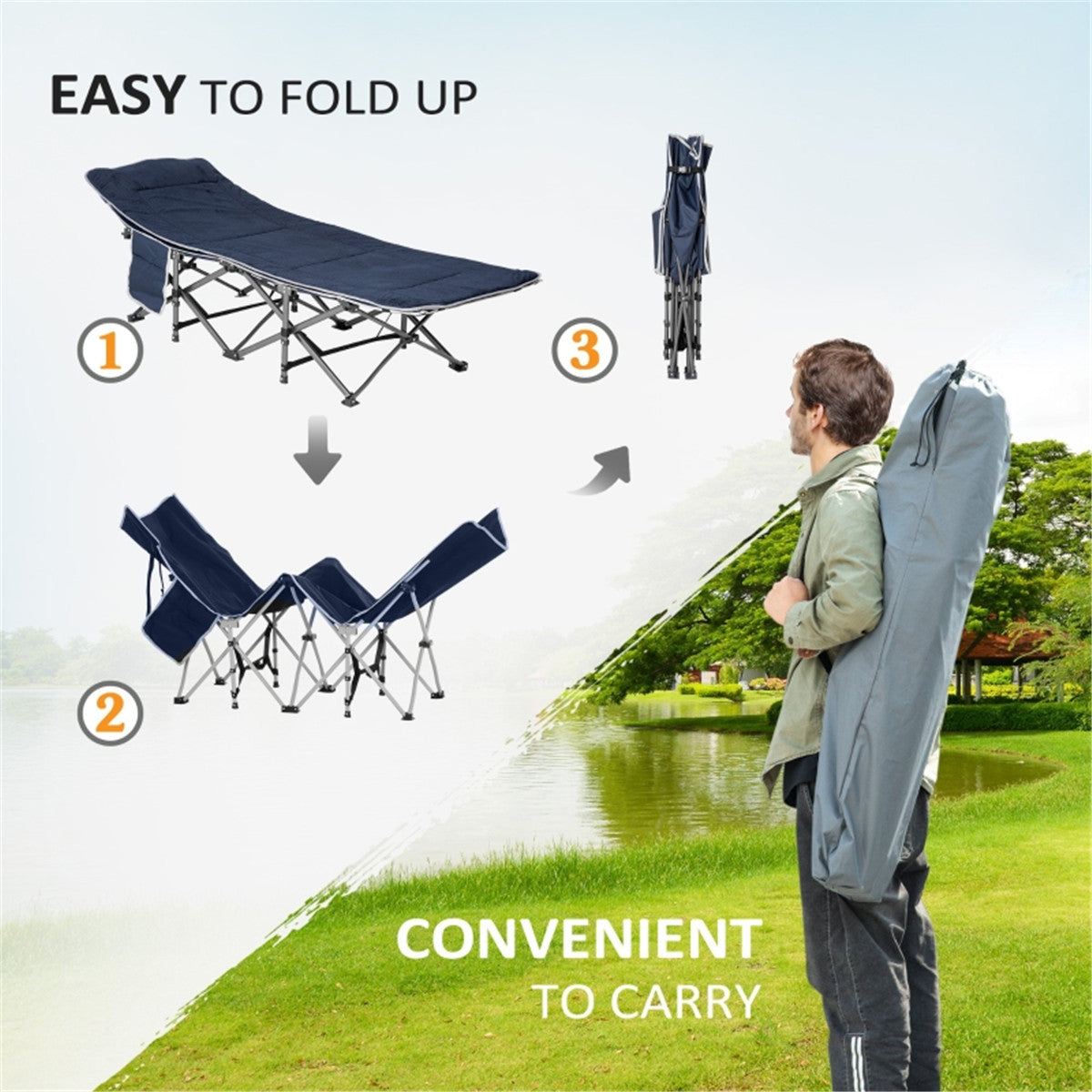 Folding Camping Chair Cot