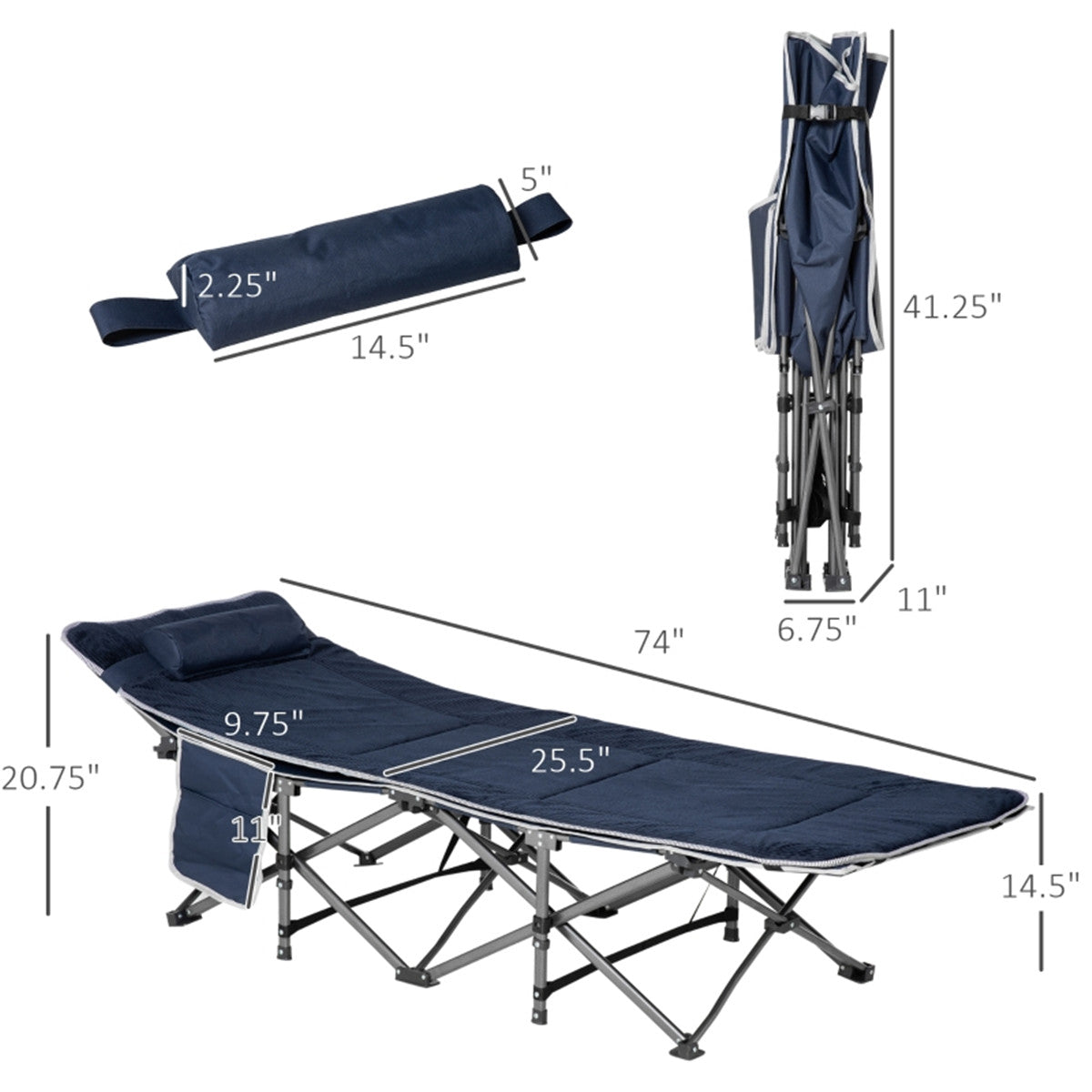 Folding Camping Chair Cot