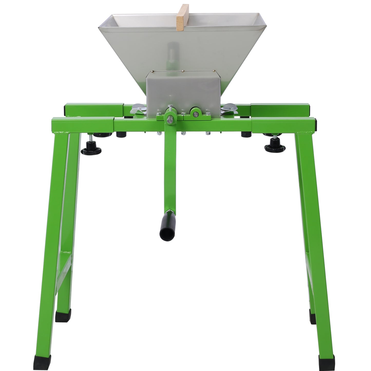 7L Manual Juicer Grinder with stand,Portable Fruit crusher with wheel Stainless Steel fruit Scratter Pulper for Wine and Cider Pressing