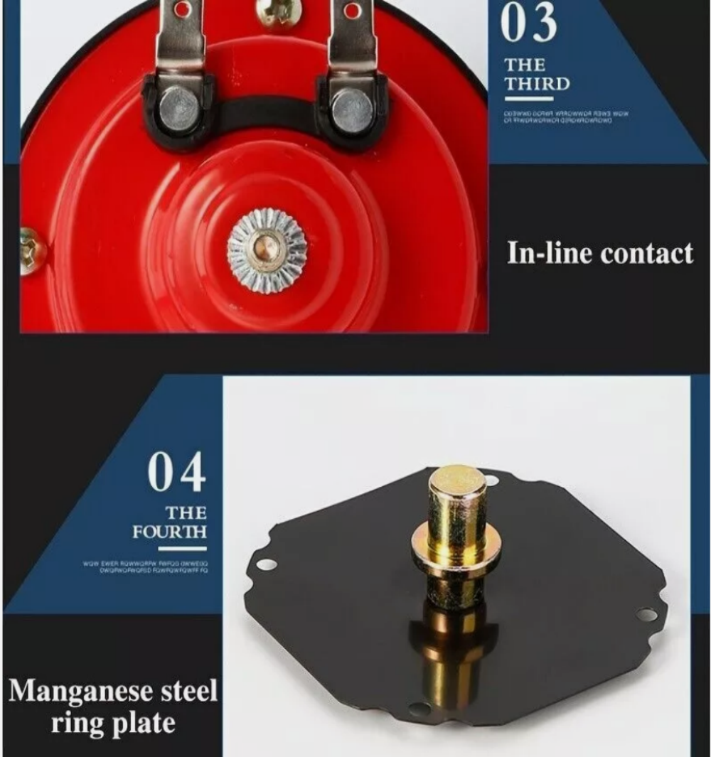 2PC 12V 300DB Super Loud Train Air Horn Waterproof Motorcycle Car Truck SUV Boat