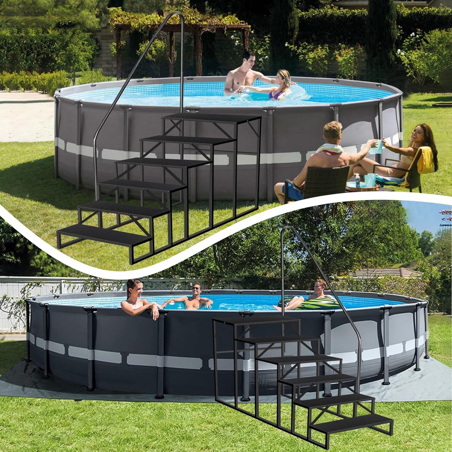 Swimming Pool Ladder with Handrails, (6 Step) 😃 ⚽️ 💦