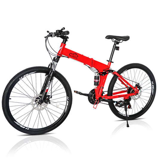 26inch Land Rover Shimano TX30 High Carbon Steel 100kg 21 Speed Red or Black Mountain Bike