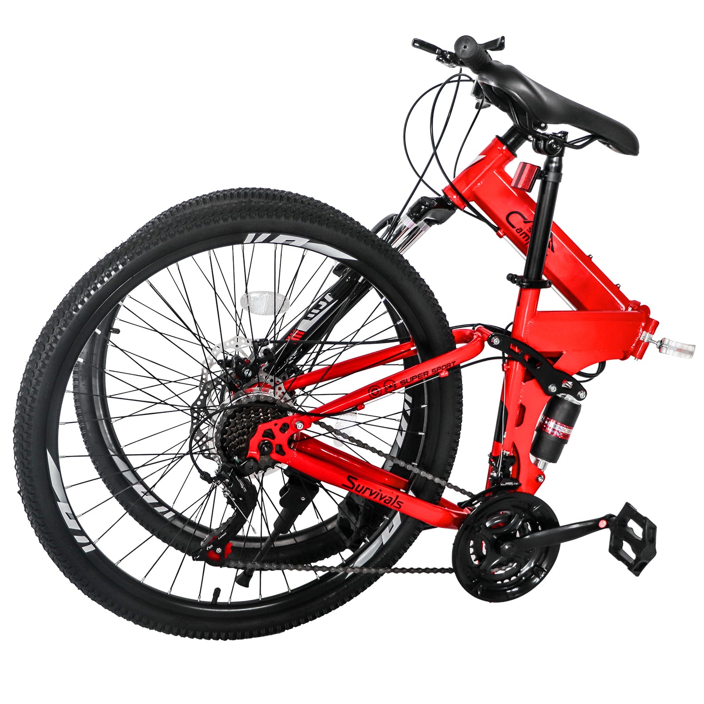 26inch Land Rover Shimano TX30 High Carbon Steel 100kg 21 Speed Red & Black Mountain Bike