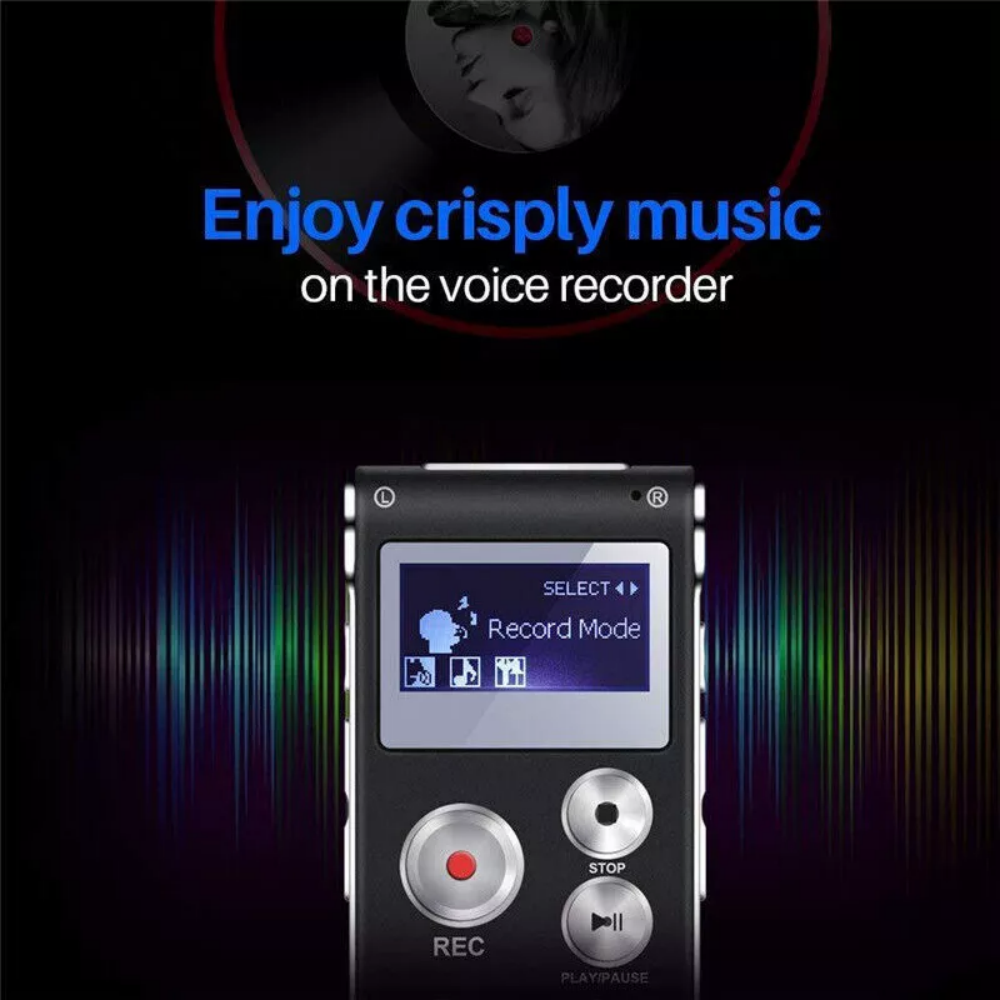 Digital Voice Recorder Dictaphone Audio Sound Recorder Mini Small Spy Lecture