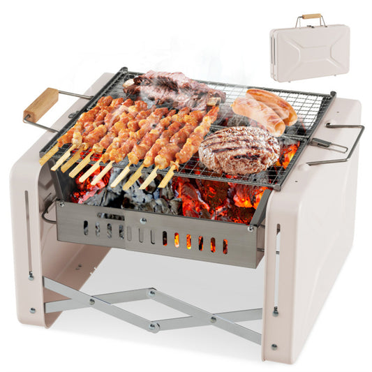 Outdoor BBQ Grill (Beige)