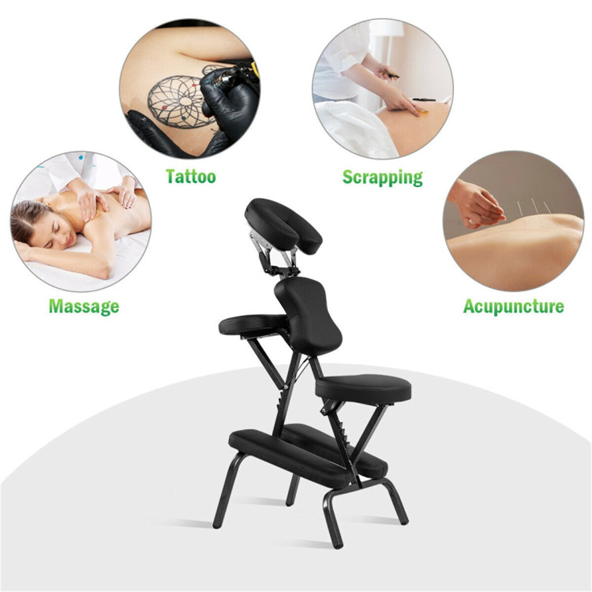 Simulated leather massage chair